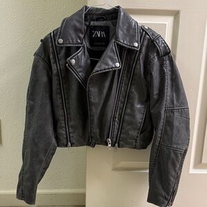 Zara Charcoal Biker Jacket